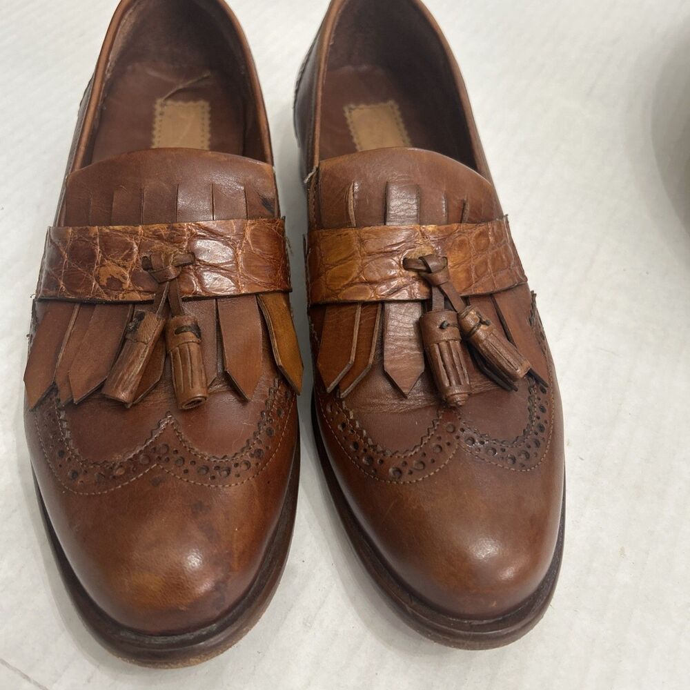 Franco Cuadra Size Brown Leather Loafers Brogues Shoes Mexico Sz 25 (7 US)